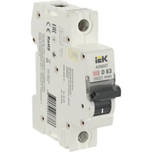 IEK ARMAT Автоматический выключатель M06N 1P D 63А - AR-M06N-1-D063 IEK ARMAT Автоматический выключатель M06N 1P D 63А - AR-M06N-1-D063