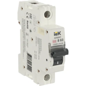 IEK ARMAT Автоматический выключатель M10N 1P B 63А - AR-M10N-1-B063 IEK ARMAT Автоматический выключатель M10N 1P B 63А - AR-M10N-1-B063