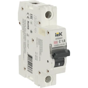 IEK ARMAT Автоматический выключатель M10N 1P C 1,6А - AR-M10N-1-C1D6 IEK ARMAT Автоматический выключатель M10N 1P C 1,6А - AR-M10N-1-C1D6
