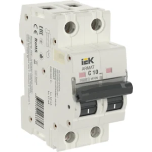 IEK ARMAT Автоматический выключатель M10N 2P C 10А - AR-M10N-2-C010 IEK ARMAT Автоматический выключатель M10N 2P C 10А - AR-M10N-2-C010