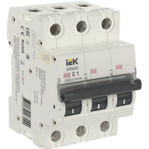 IEK ARMAT Автоматический выключатель M10N 3P C 1А - AR-M10N-3-C001 IEK ARMAT Автоматический выключатель M10N 3P C 1А - AR-M10N-3-C001
