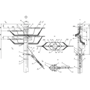 IEK Опора Кд161 деревянная концевая двухцепная - ASIP-DER-OPR-302-00-53 IEK Опора Кд161 деревянная концевая двухцепная - ASIP-DER-OPR-302-00-53