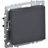 IEK BRITE Выключатель 1-клавишный 10А ВС10-1-0-БрГ графит