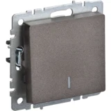 IEK BRITE Выключатель 1-клавишный с индикацией 10А ВС10-1-1-БрТБ темная бронза
