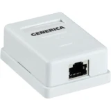 IEK Розетка информационная настенная RJ45 кат.5E FTP 1 порт GENERICA