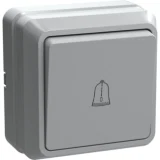 IEK Выключатель 1-клавишный для открытой установки кнопочный ВСк20-1-0-ОБ 10А ОКТАВА белый