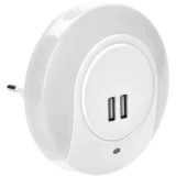 IEK LIGHTING Светильник-ночник светодиодный 001 круг с USB разъемом и датчиком освещенности 220В
