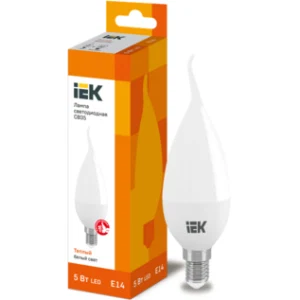 IEK Лампа светодиодная CB35 свеча на ветру 5Вт 230В 3000К E14 - LLE-CB35-5-230-30-E14 IEK Лампа светодиодная CB35 свеча на ветру 5Вт 230В 3000К E14 - LLE-CB35-5-230-30-E14