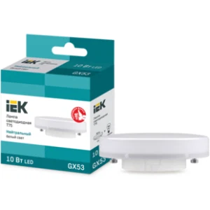 IEK Лампа светодиодная T75 таблетка 10Вт 230В 4000К GX53 - LLE-T80-10-230-40-GX53 IEK Лампа светодиодная T75 таблетка 10Вт 230В 4000К GX53 - LLE-T80-10-230-40-GX53