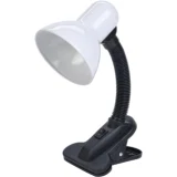IEK LIGHTING Светильник настольный 1001 на прищепке Е27 белый