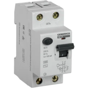 IEK Выключатель дифференциальный (УЗО) ВД1-63 2Р 50А 100мА GENERICA - MDV15-2-050-100 IEK Выключатель дифференциальный (УЗО) ВД1-63 2Р 50А 100мА GENERICA - MDV15-2-050-100