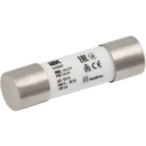 IEK Плавкая вставка цилиндрическая ПВЦ 14х51 63А KARAT - MFL20-063 IEK Плавкая вставка цилиндрическая ПВЦ 14х51 63А KARAT - MFL20-063