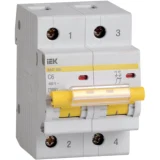 IEK Автоматический выключатель ВА47-100 2P 6А 10кА C