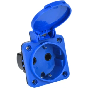 IEK MAGNUM Розетка панельная SCHUKO РП11-3 с крышкой IP44 синий - PSN71-016-3-2-44-K07 IEK MAGNUM Розетка панельная SCHUKO РП11-3 с крышкой IP44 синий - PSN71-016-3-2-44-K07