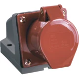 IEK Розетка стационарная ССИ-124 3Р+РЕ 32А 380В IP44