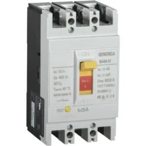 IEK Выключатель автоматический ВА66-31 3Р 25А 18кА GENERICA - SAV10-3-0025-G IEK Выключатель автоматический ВА66-31 3Р 25А 18кА GENERICA - SAV10-3-0025-G