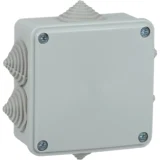 IEK Коробка распаячная КМ для открытой проводки 100х100х45мм IP44 6 вводов (RAL 7035)