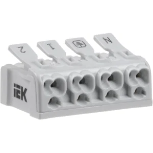 IEK Клемма пружинная соединительная КСП4-2L+N+PE - UKZ-B06-4P-F0-E0-10 IEK Клемма пружинная соединительная КСП4-2L+N+PE - UKZ-B06-4P-F0-E0-10
