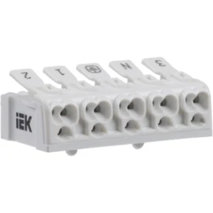 IEK Клемма пружинная соединительная КСПн5-3L+N+PE - UKZ-B06-5P-F1-E0-10 IEK Клемма пружинная соединительная КСПн5-3L+N+PE - UKZ-B06-5P-F1-E0-10