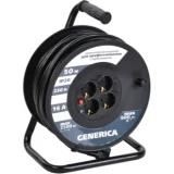 IEK Катушка УК50 с термозащитой 4 места 2P+PE/50м 3х1,5мм2 GENERICA