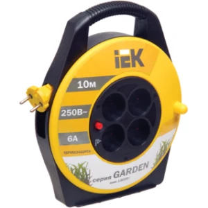 IEK Катушка УК10 с термозащитой 4 места 2P/10м 2х0,75мм2 GARDEN - WKP23-06-04-10 IEK Катушка УК10 с термозащитой 4 места 2P/10м 2х0,75мм2 GARDEN - WKP23-06-04-10