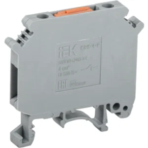 IEK Клемма винтовая КВИ-4-Р с размыкателем серая - YZN30-004P-K03 IEK Клемма винтовая КВИ-4-Р с размыкателем серая - YZN30-004P-K03